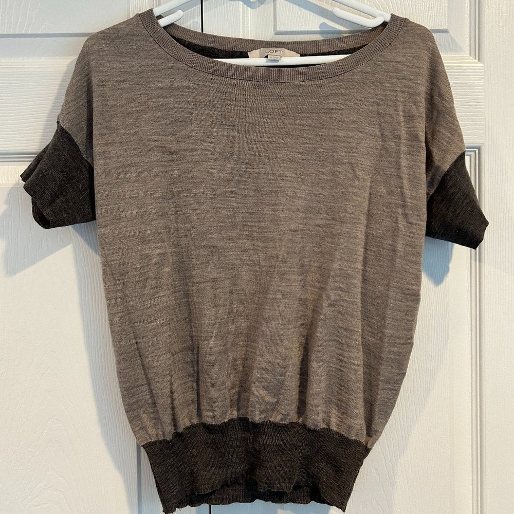 Loft Two Tone Sweater Shirt